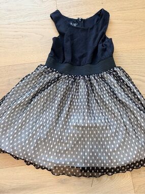 Pippa & Julie Black Polka Dot Tulle Party Dress
